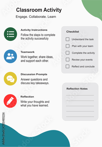 Classroom Activity Checklist Template for Student Participation and Daily Learning Tasks