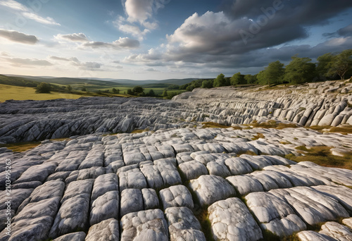 Limestone pavement landscap...