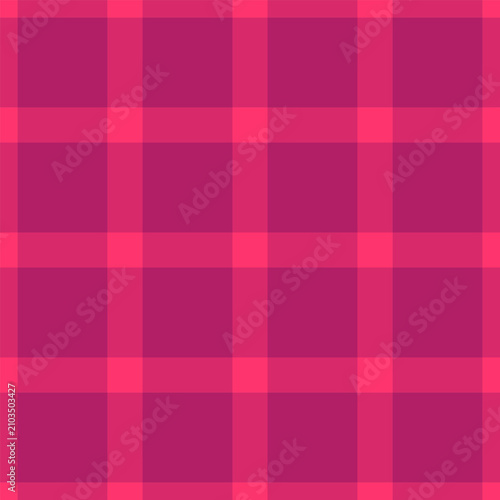Tough texture vector seamless, britain tartan textile check. Reel pattern plaid background fabric in pink and red colors.