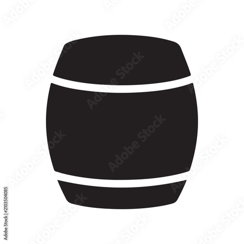 A barrel icon black vector symbol