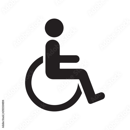disabled handicap icon isolated on white background