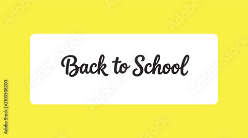 Quadro su tela Black Back to School Label Design