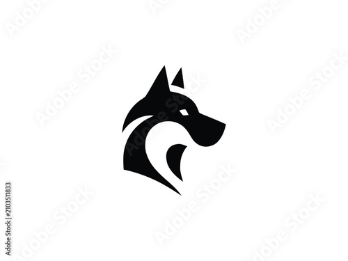 Fotografija Dynamic Wolf Head Logo for Sports Teams Athletic Brands