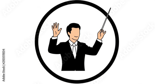 Fotografie Conductor or Speaker Icon