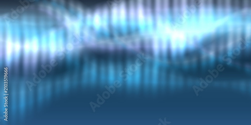 Fotografie Abstract design with bright glowing aurora borealis light phenomena waves