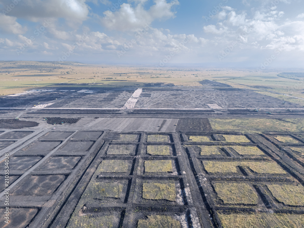 Fototapeta premium A massive, integrated, and modern shrimp farm covering more than 2,000 hectares is being developed on the island of Sumba, targeting operational readiness by the end of 2027