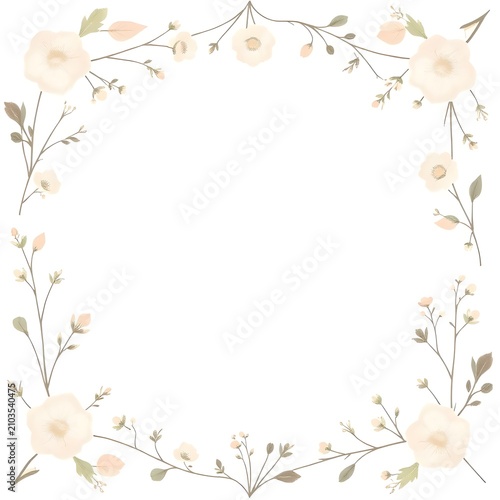 frame with flowers