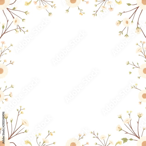 frame with leaves