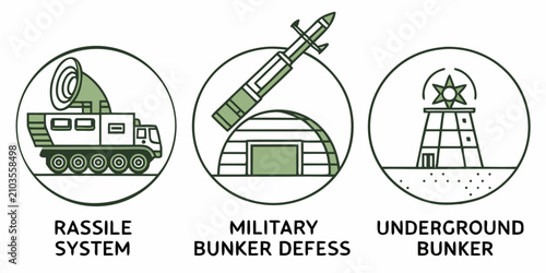 Fotografía Military bunker defense assault rifle, tank, and underground shelter