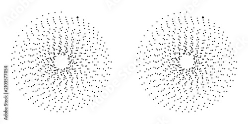 Foto Abstract background with lines in circle