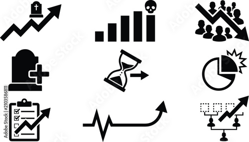 Fotografija Mortality rate population decline demographics and life expectancy statistics so