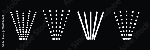 Spray steam for spray bottle vector icons
