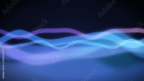 Futuristic purple neon waves with smooth gradient flow, minimalistic abstract digital background, glowing energy lines, seamless loop.