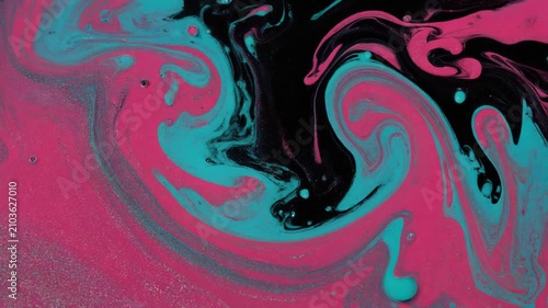vibrant abstract fluid paint swirling in psychedelic motion 4k