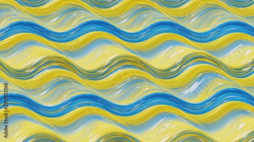 smooth flowing golden liquid waves in motion abstract background
