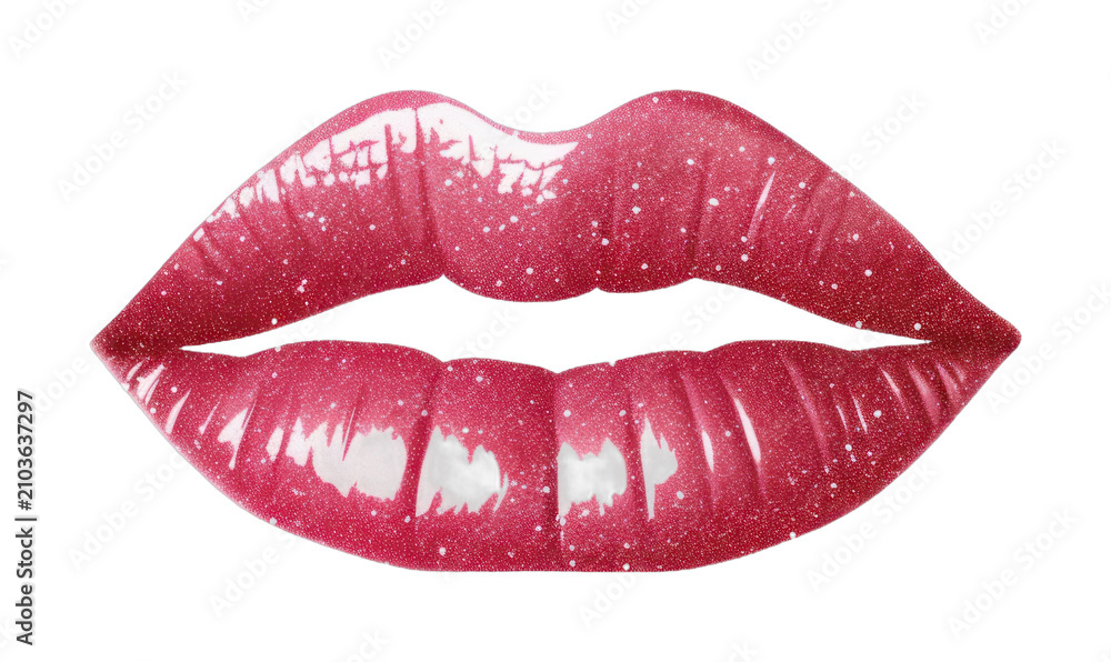 Obraz premium PNG Lips icon lipstick white background moustache.