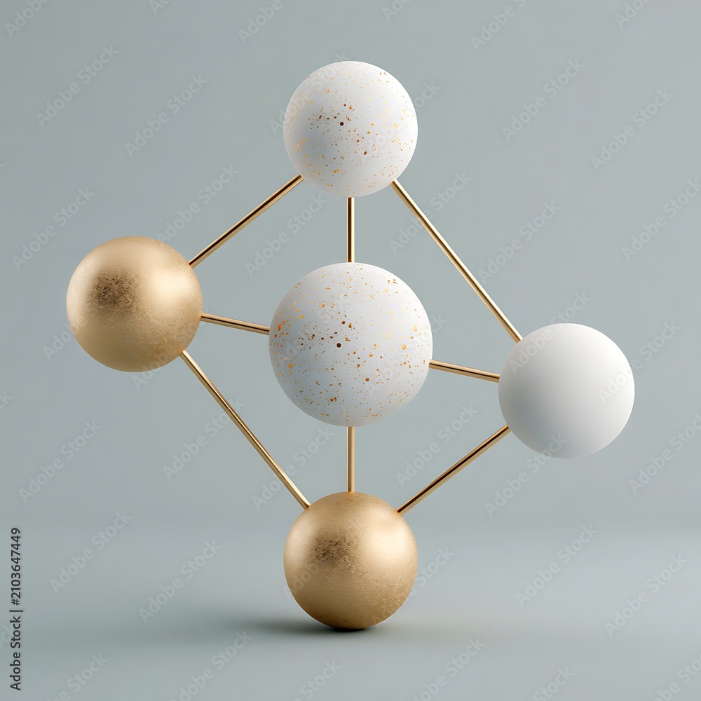 Obraz premium multiple balanced circles connected to central executive core, stakeholder confidence concept,