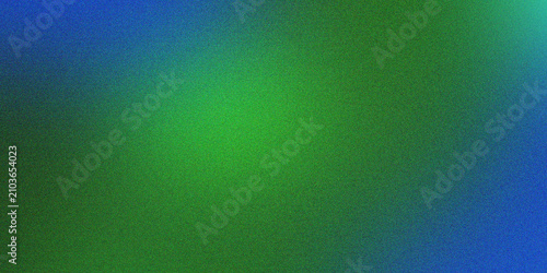 Cuadro en lienzo Vibrant Green and Blue Textured Gradient Background with Natural Forest Tones and Grainy Noise Effect for Organic Digital Design Projects
