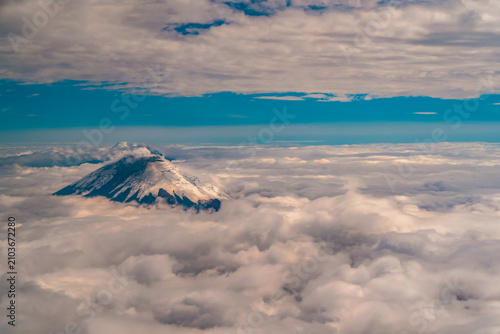 Cotopaxi Volcano Rising Above a Sea of Clouds Near Quito Ecuador
