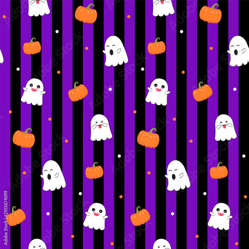Foto Spooky halloween seamless pattern