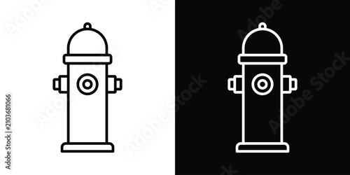 Konstfotografi Fire hydrant icon editable illustration collection