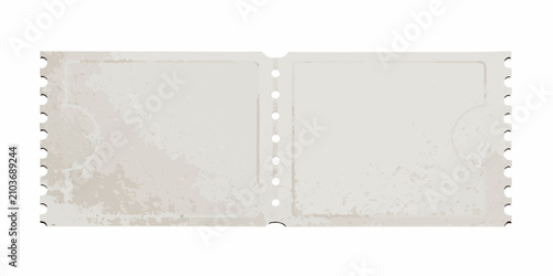 Fotografía blank vintage style ticket stub with textured surface design retro look event pa