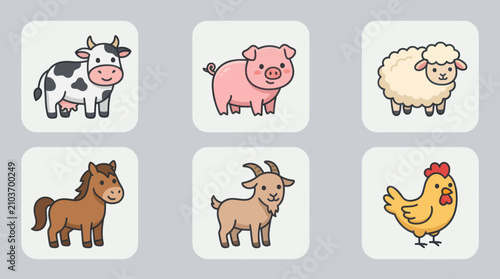 Farm animals collection