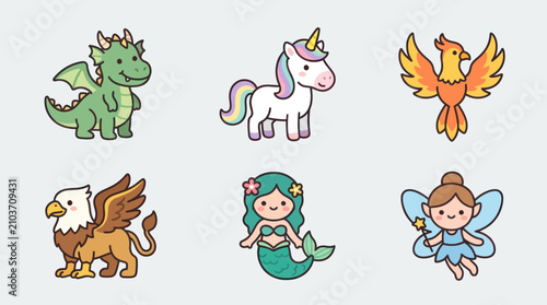 Mythical creature characters collection