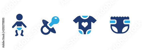 Fotografie Baby icon set