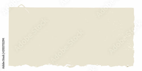 large textured off white paper sheet with torn edges on white background off white grunge rough parchment vintage blank page document