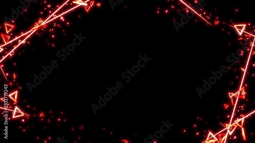 Red Neon Laser Frame Background Image