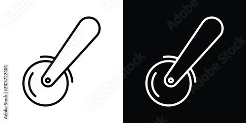 Cuadro en lienzo Pizza Slicer icon