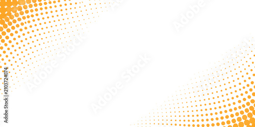 Abstract Orange and Yellow Halftone Dots Wave Background with Digital Circle Pattern Vector Design for Modern Artistic Wallpaper and Decorative Backdrop