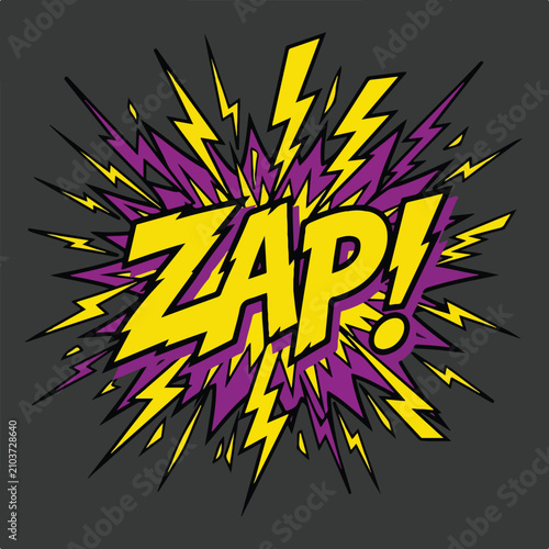 Comic Book Style Zap Sound Effect Graphic.