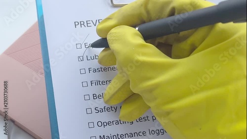 Equipment Preventive Maintenance Checklist Form for Service and Safety Inspection