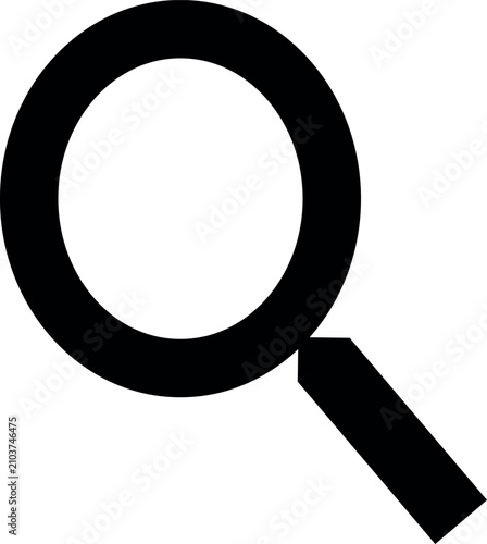 Tableau sur toile magnifying glass isolated on white