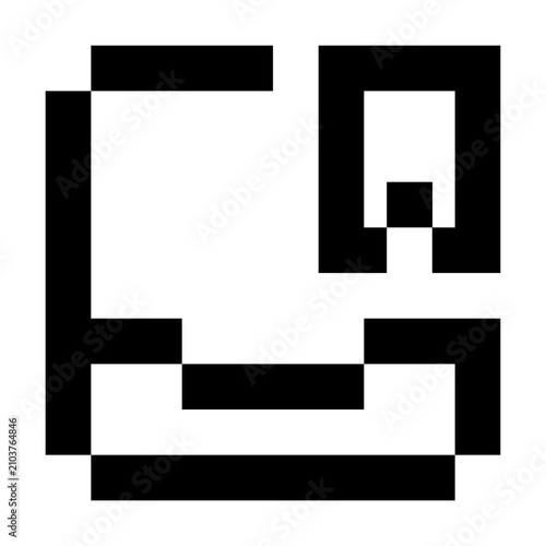 Pixel outline archive bookmark icon