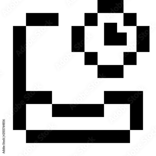 Pixel outline archive clock icon