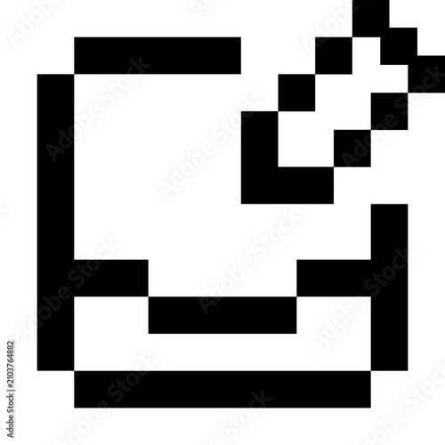 Pixel outline archive edit icon