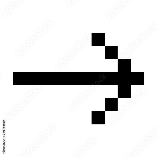 Pixel outline right arrow icon