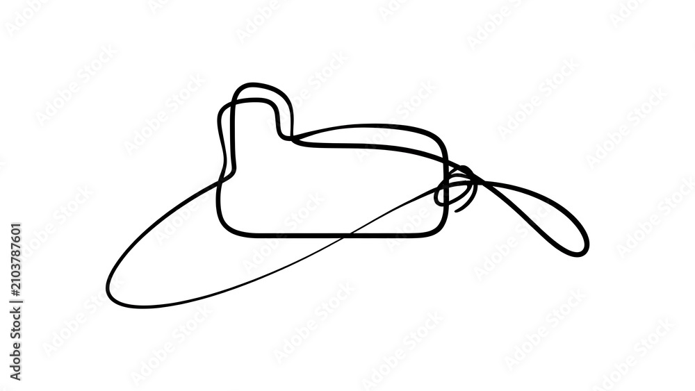 Obraz premium Minimalist line art bird drawing white background.