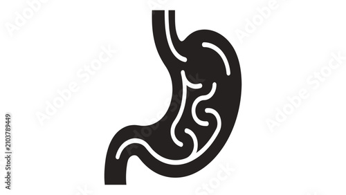 Fotografía Stomach organ icon represents human digestive health and gastroenterology medical diagnostics