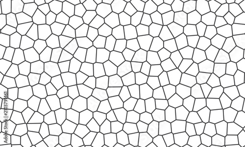 White irregular stone mosaic seamless geometric background.