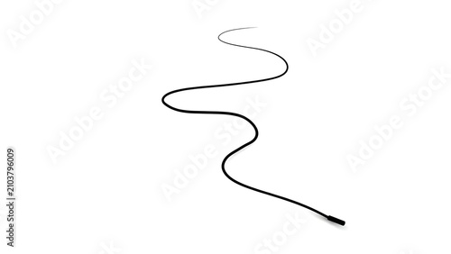 Smooth curved line on white background.