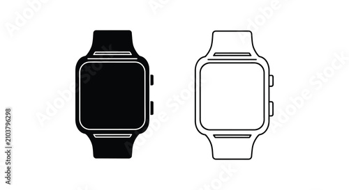 Smartwatch silhouette watch timepiece device technology wearable