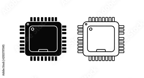 Fotografía Microchip components silhouette electronics technology hardware processor