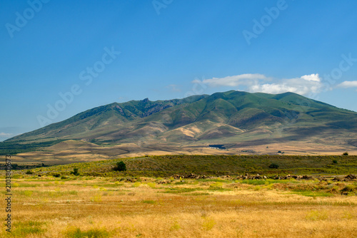 Canvastavla Vast, sunlit plains lead to a rolling, vegetated mountain