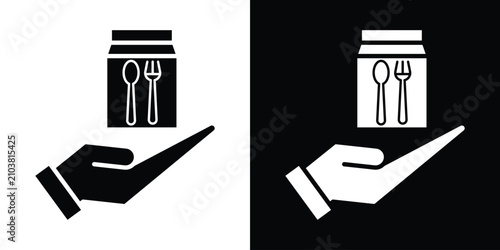 Bild auf Leinwand Take away food icon