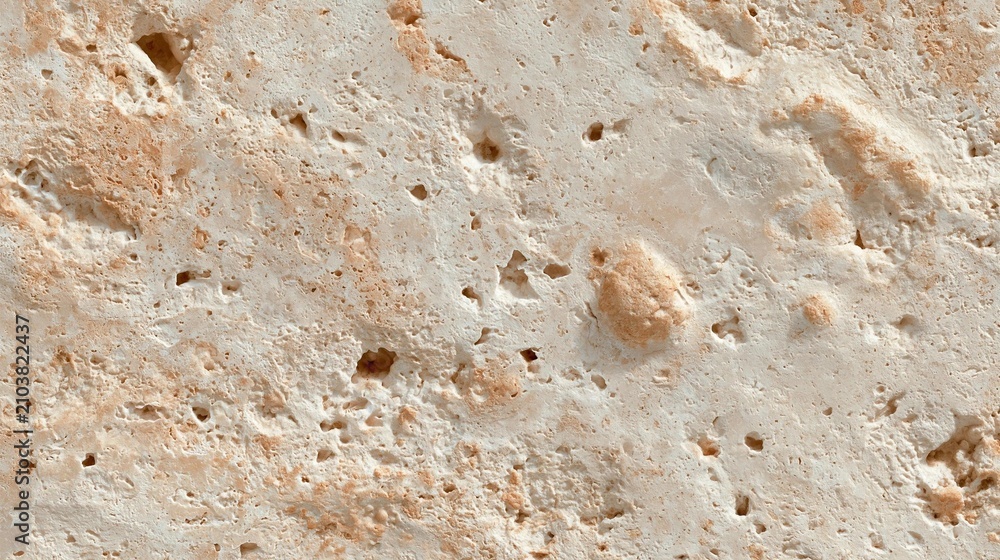 Obraz premium Close-up of a textured surface. the surface appears to be made of a light-colored material, possibly stone or concrete, with a rough, uneven texture.