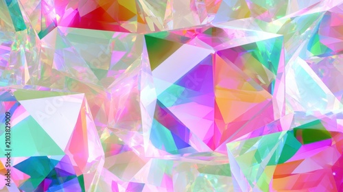 Colorful Crystal Prism Rainbow Reflections